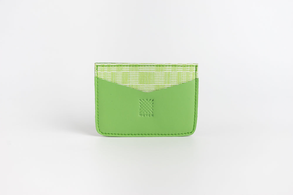 Abra (Lime) Leather Card Holder