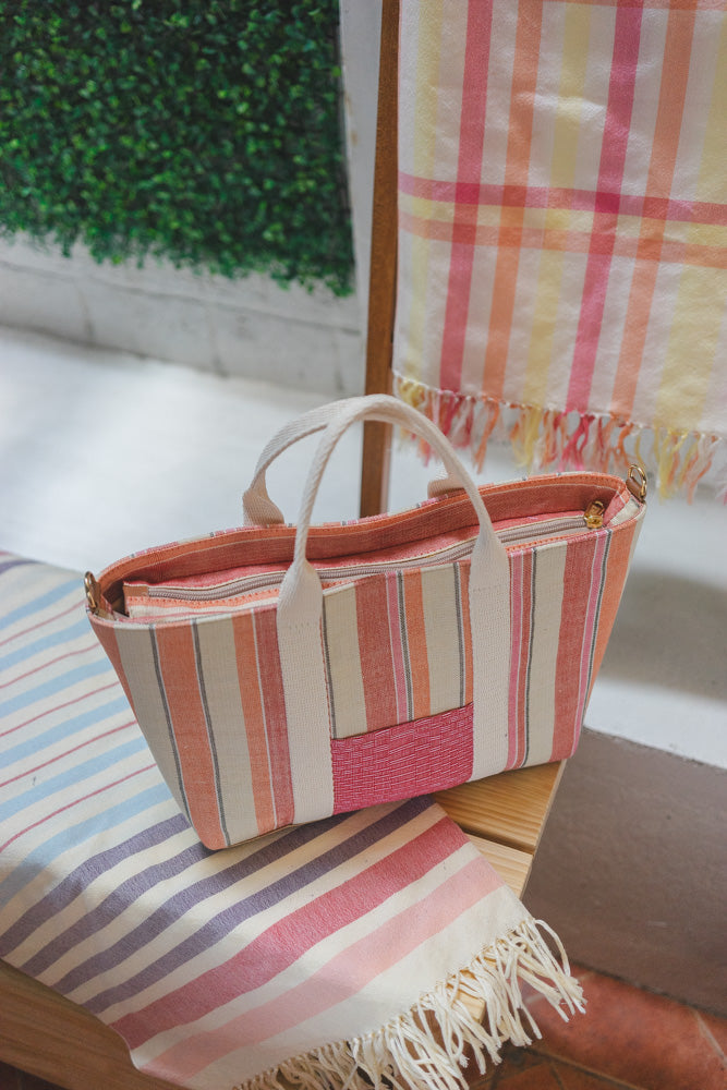 Malaya Mini in Abra Red & Orange Stripe