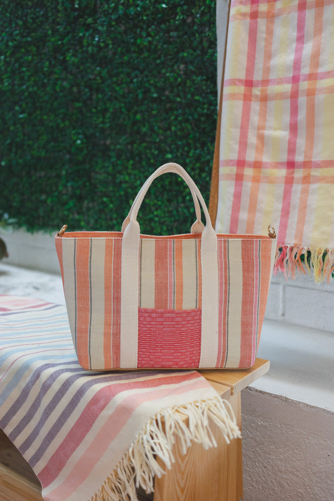 Malaya Mini in Abra Red & Orange Stripe