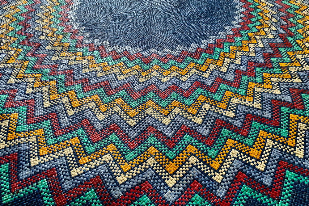 Dark Blue Circular Mat