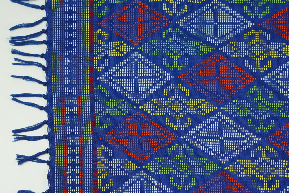Royal Blue Table Runner - Woven Crafts