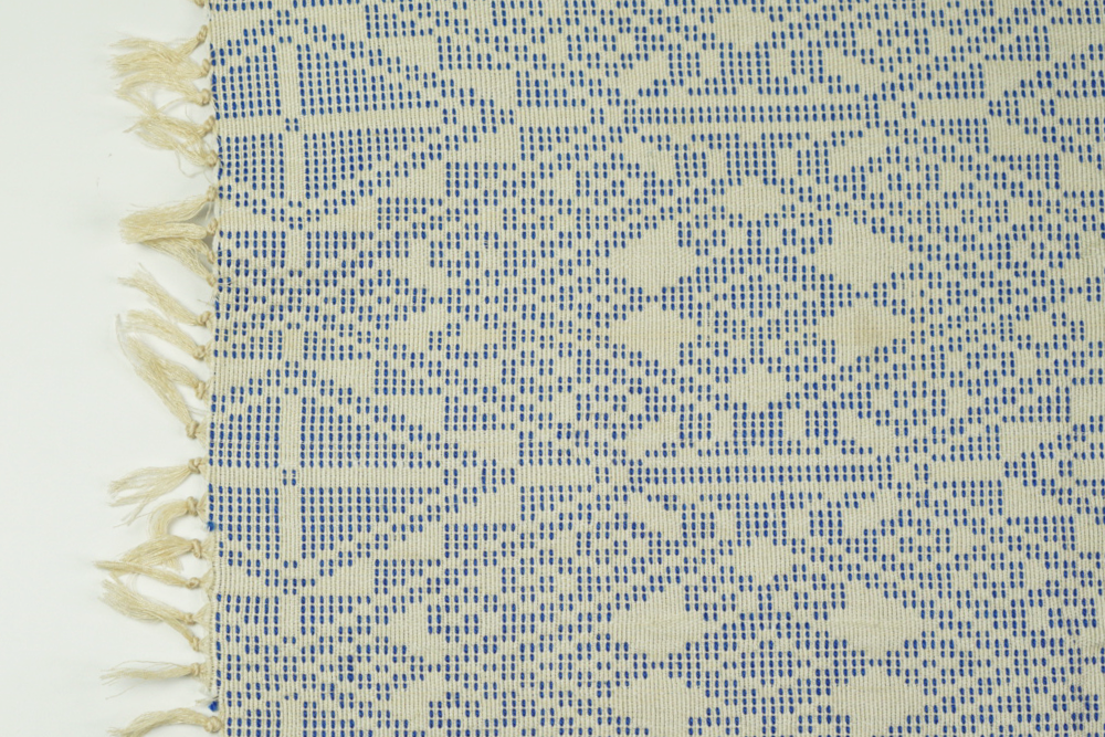 Blue Diamond Table Runner - Woven Crafts