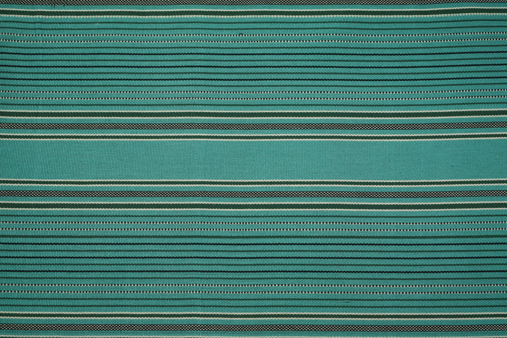 Blue Green Cotton Fabric - Woven Crafts