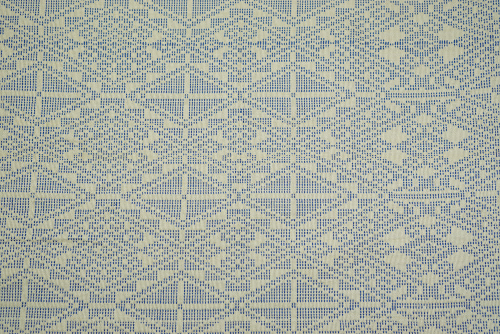Blue Diamond Table Runner - Woven Crafts