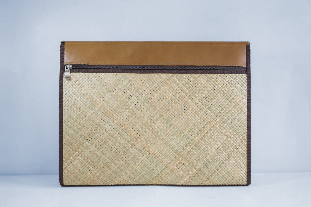 Natural (Tan) Laptop Sleeve - Woven Crafts