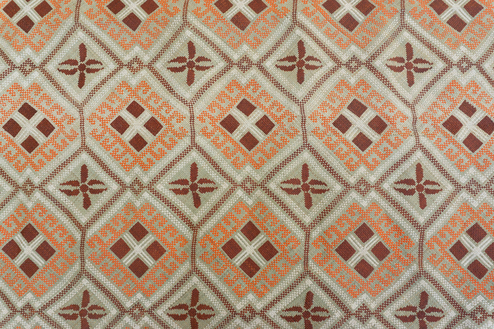 Pintados Orange Rectangular Mat - Woven Crafts