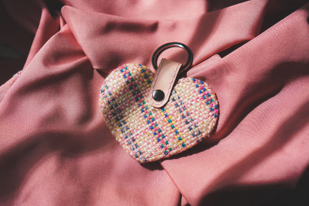 Woven Heart Keychain
