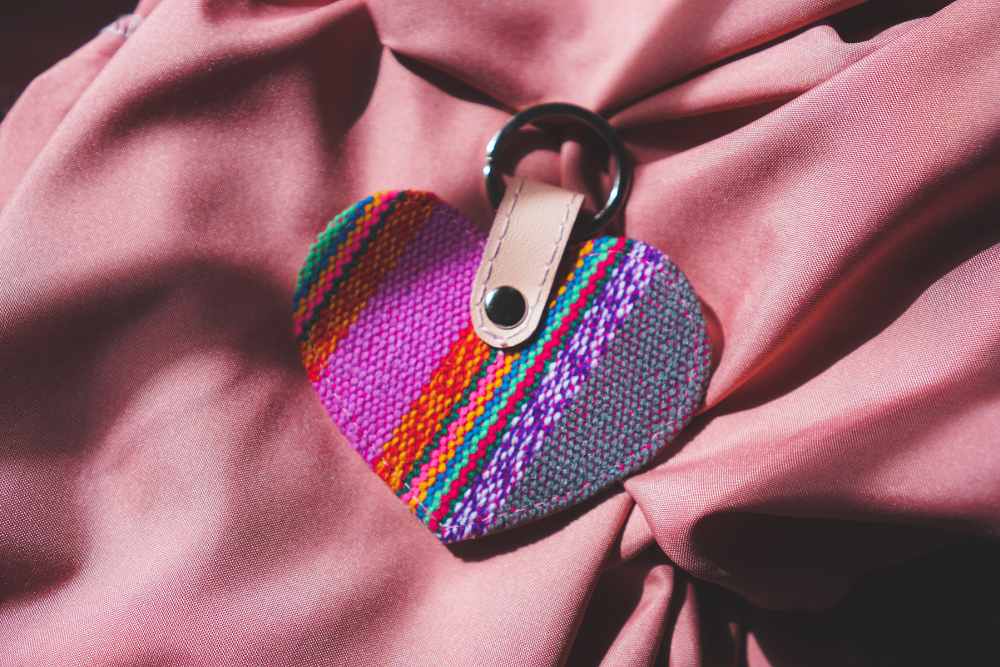 Woven Heart Keychain