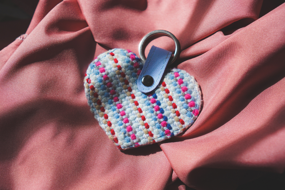 Woven Heart Keychain