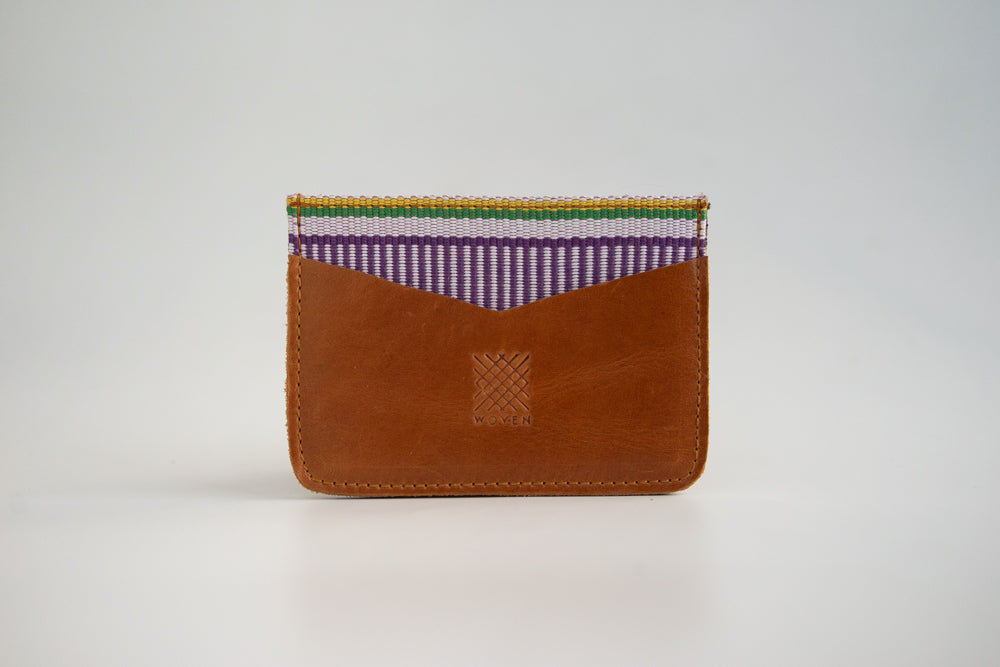 Kalinga (Violet) Leather Card Holder