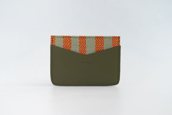 Benguet (Orange and Teal) Leather Card Holder