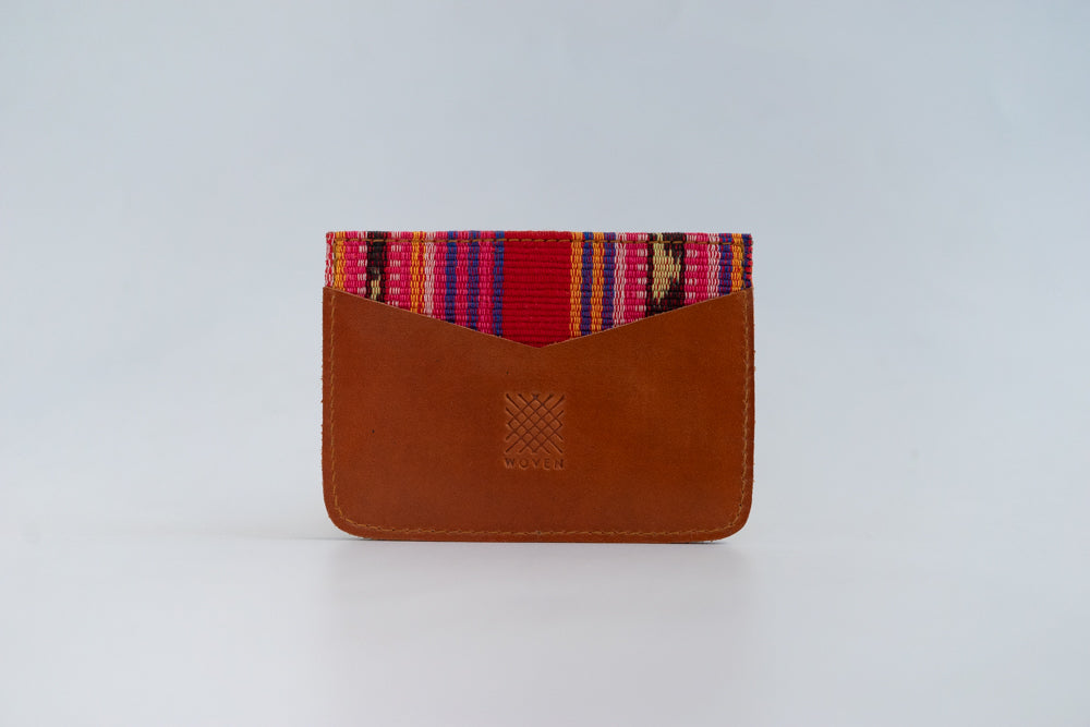 Marawi (Red) Leather Card Holder