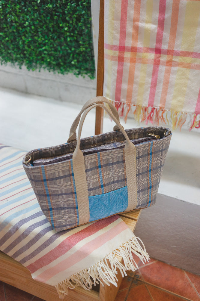 Malaya Mini in Abra Brown & Blue