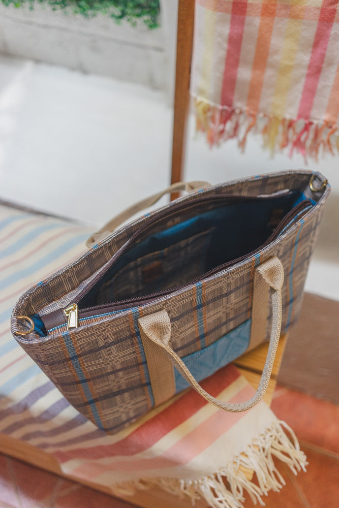 Malaya Mini in Abra Brown & Blue