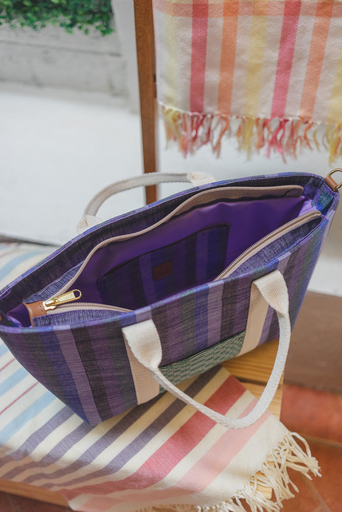 Malaya Mini in Abra Ube Stripe