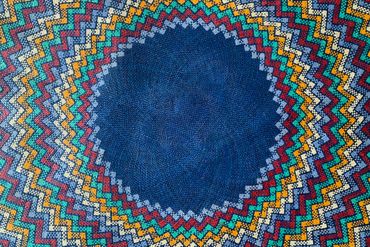 Dark Blue Circular Mat