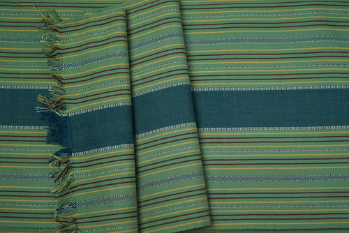 Yellow Green Cotton Fabric - Woven Crafts