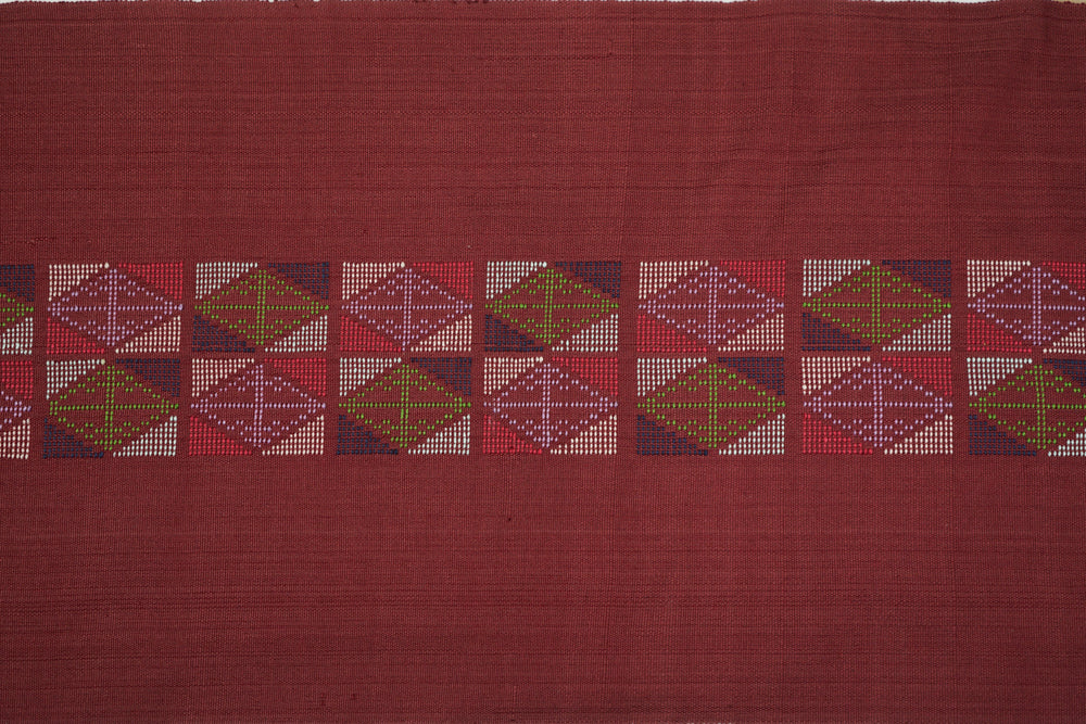 Maroon Diamond Placemat - Woven Crafts