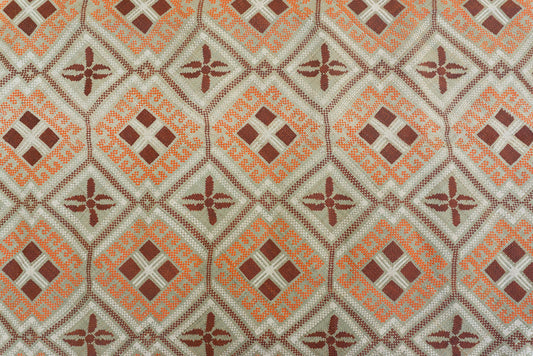 Pintados Orange Rectangular Mat - Woven Crafts