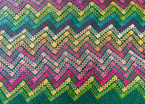 Zigzag Rectangular Mat - Woven Crafts