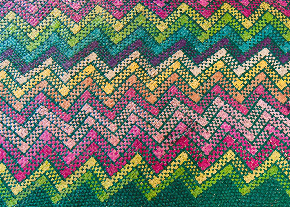 Blue Dahon-Dahon Rectangular Mat โ Woven.ph