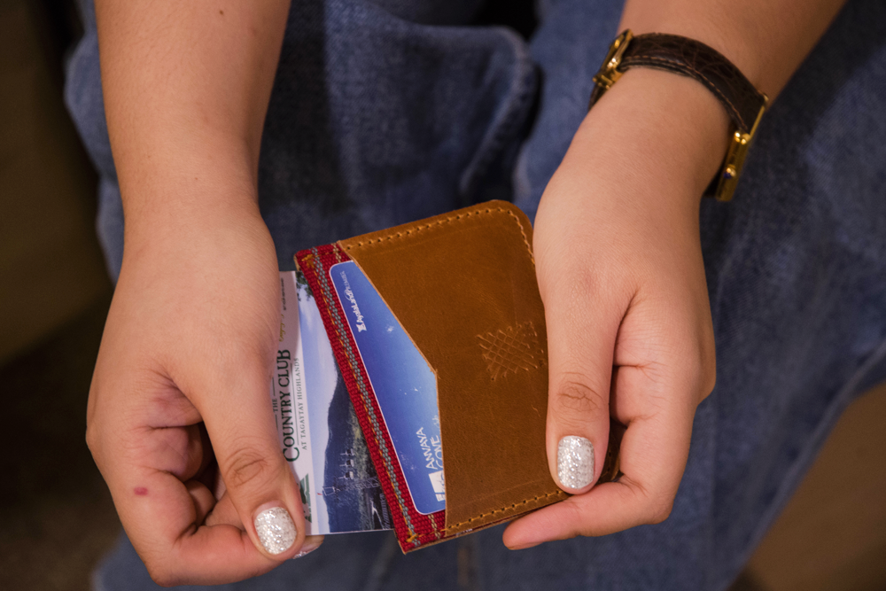 Marawi (Blue) Leather Card Holder